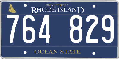 RI license plate 764829