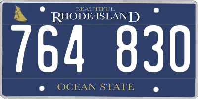 RI license plate 764830