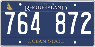 RI license plate 764872