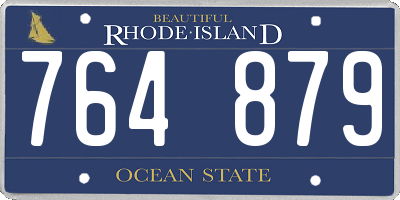 RI license plate 764879