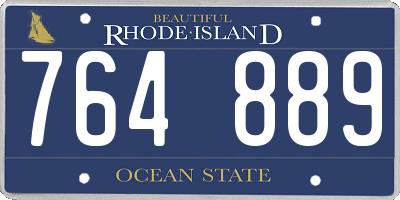 RI license plate 764889