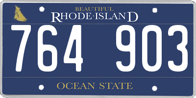 RI license plate 764903