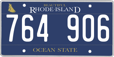 RI license plate 764906