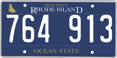 RI license plate 764913