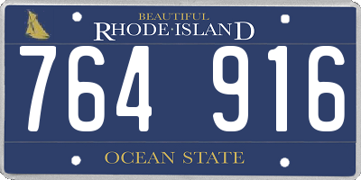 RI license plate 764916