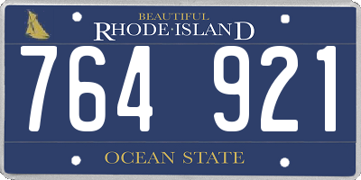 RI license plate 764921