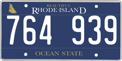 RI license plate 764939