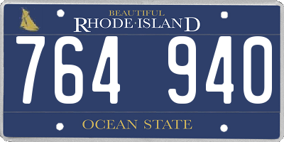 RI license plate 764940