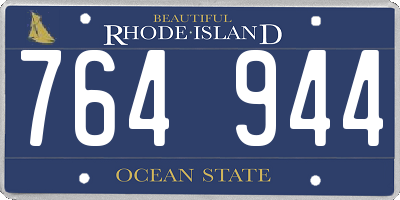 RI license plate 764944
