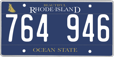 RI license plate 764946