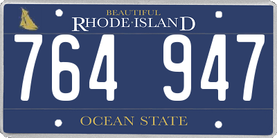 RI license plate 764947