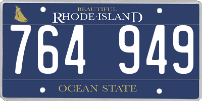 RI license plate 764949