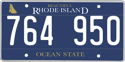 RI license plate 764950