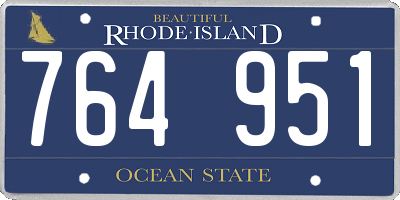 RI license plate 764951
