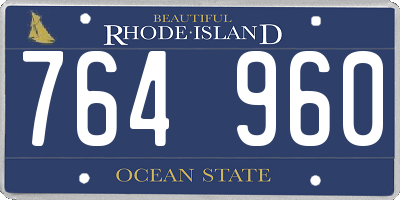 RI license plate 764960