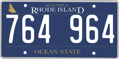 RI license plate 764964