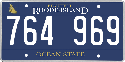 RI license plate 764969