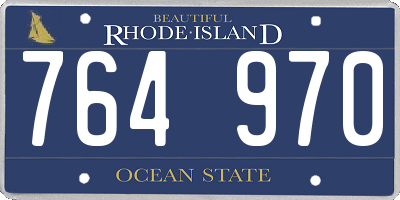 RI license plate 764970