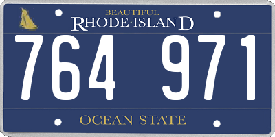 RI license plate 764971
