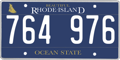 RI license plate 764976