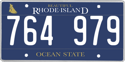RI license plate 764979