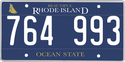 RI license plate 764993
