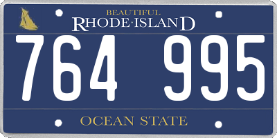 RI license plate 764995