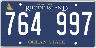 RI license plate 764997