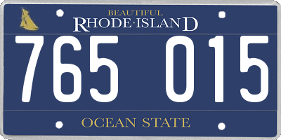 RI license plate 765015