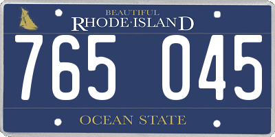 RI license plate 765045