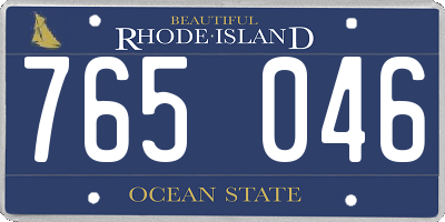 RI license plate 765046