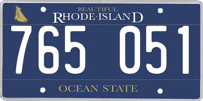 RI license plate 765051