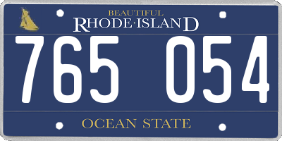 RI license plate 765054