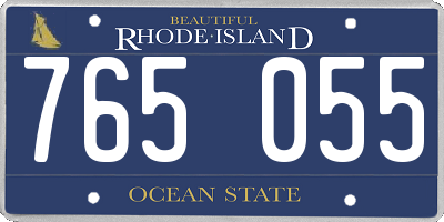 RI license plate 765055