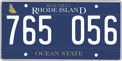 RI license plate 765056