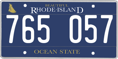 RI license plate 765057