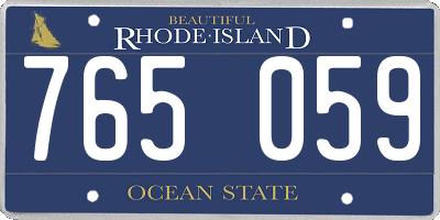 RI license plate 765059