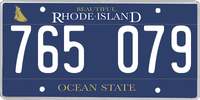 RI license plate 765079