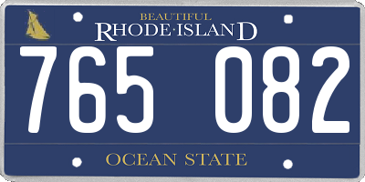 RI license plate 765082
