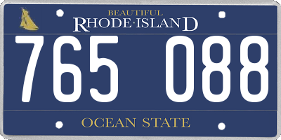 RI license plate 765088