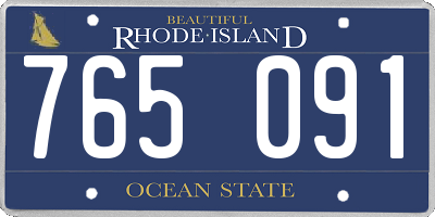 RI license plate 765091