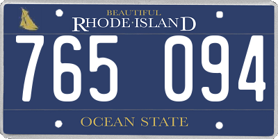 RI license plate 765094