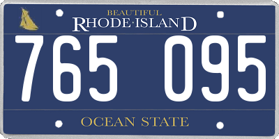 RI license plate 765095