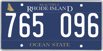 RI license plate 765096