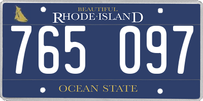 RI license plate 765097