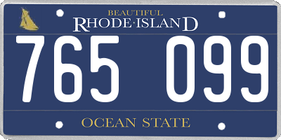RI license plate 765099