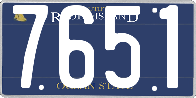 RI license plate 7651