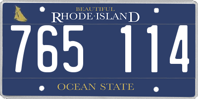 RI license plate 765114