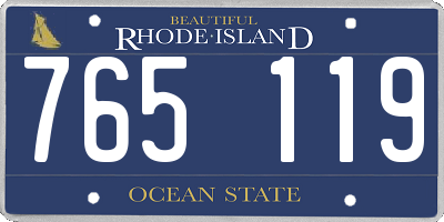RI license plate 765119