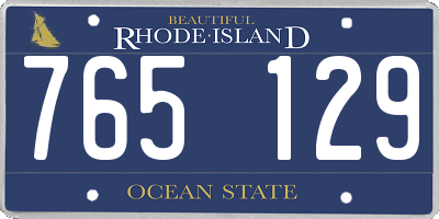 RI license plate 765129